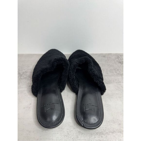 Marc Fisher Miles Size 5.5 Black Pointed Toe Shearling Sheepskin Slip On NEW - Picture 6 of 8